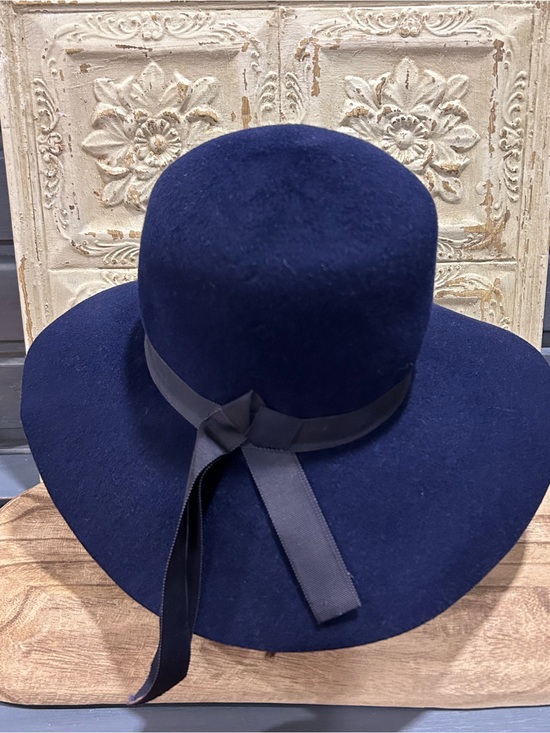 Vintage Glenover Navy Wool Floppy Hat